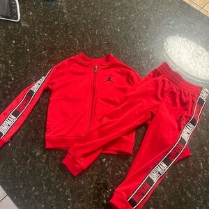 Jordan Kids' Red Tracksuit with Logo